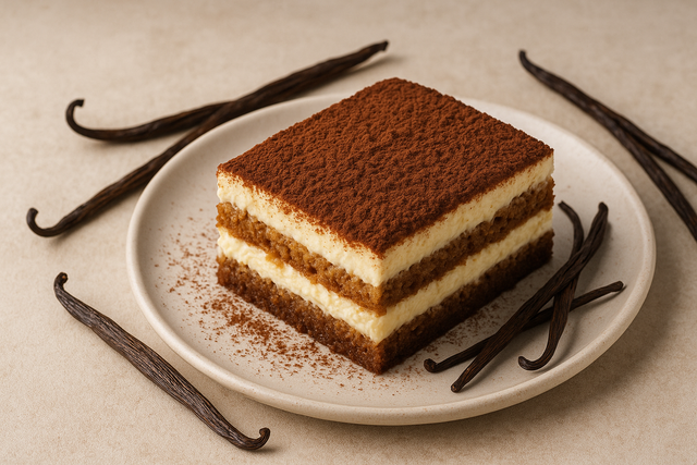Tiramisu cu Păstăi de Vanilie Bourbon Premium din Madagascar